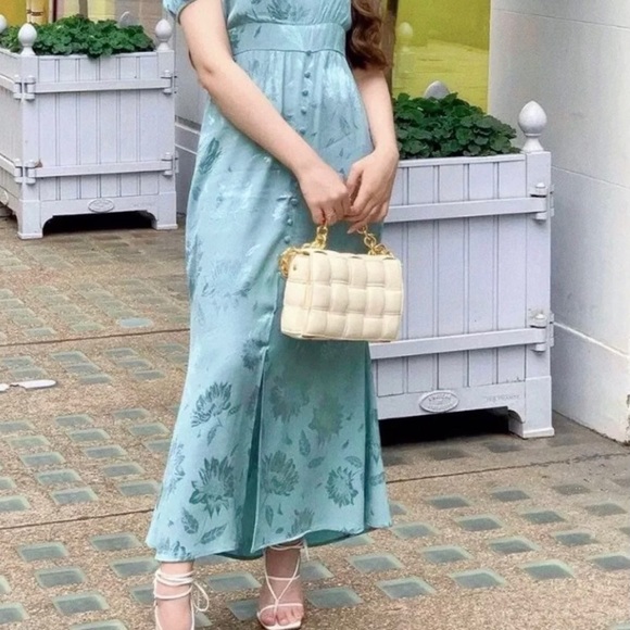 ZARA FLORAL JACQUARD DRESS - Picture 5 of 8